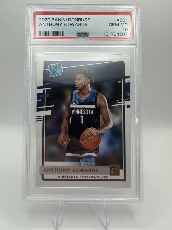 2020-21 Panini Donruss Rated Rookies Anthony Edwards #201 (RC) PSA 10