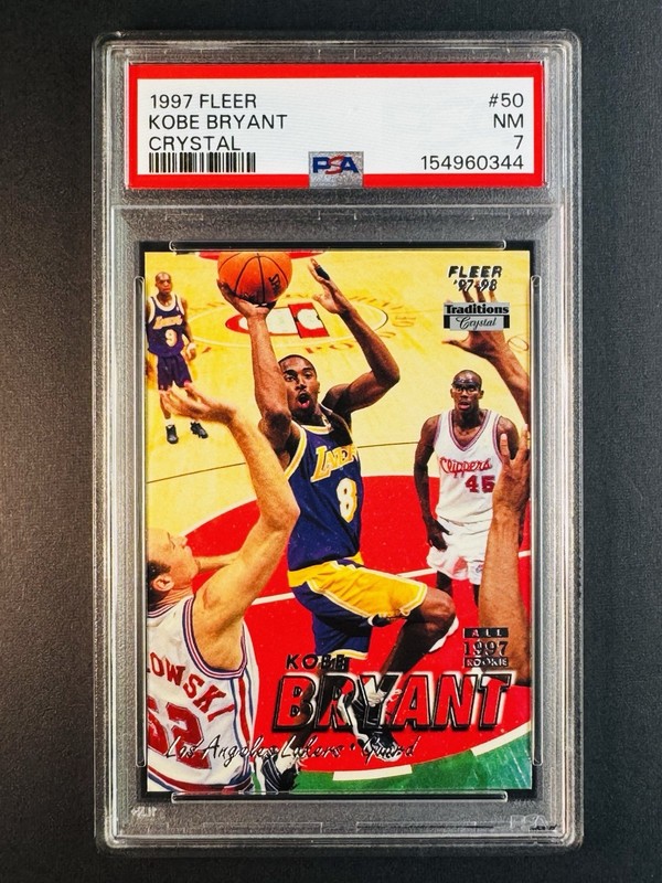 Fleer 1997-98 Kobe Bryant #50 Crystal All Rookie PSA 7 Los Angeles Lakers