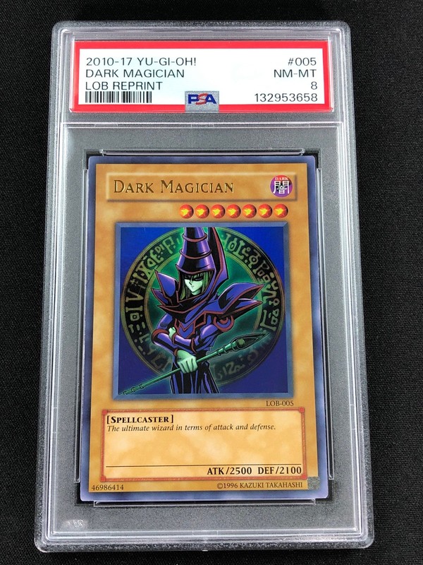 Yugioh 2010 Dark Magician LOB-005 PSA 8 Ultra Rare!