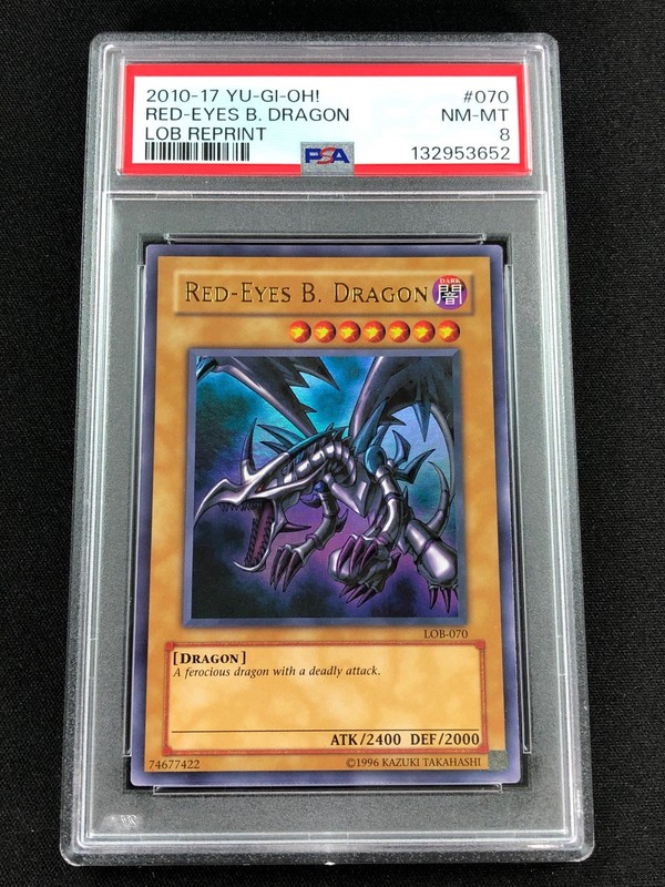 Yugioh 2010 Red Eyes B. Dragon LOB-070 PSA 8 Ultra Rare