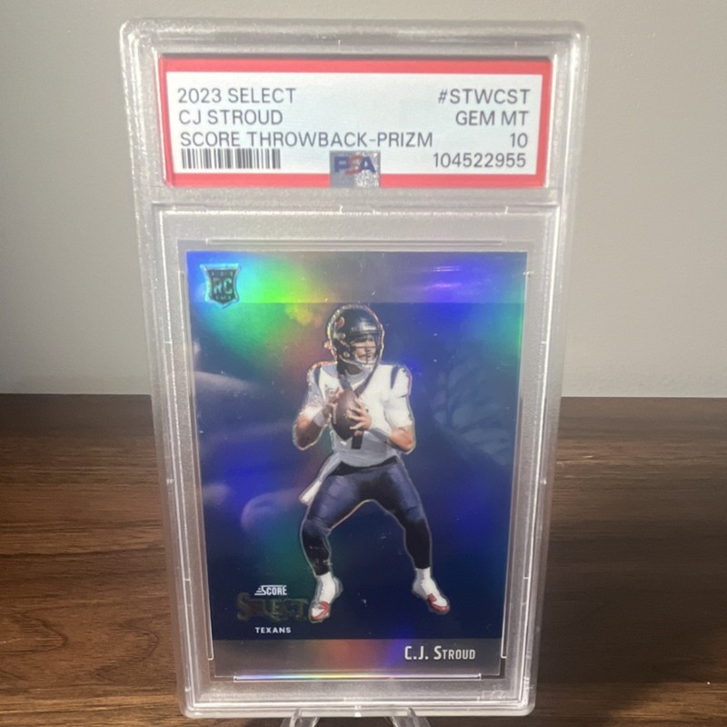 Panini 2023 Select C.J. Stroud Texans #STW-CST Silver Prizm RC PSA 10