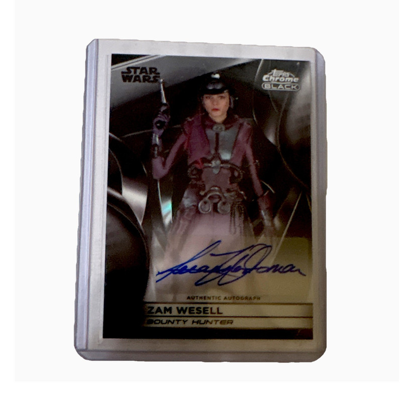 Topps Star Wars Chrome Black Zam Wesell Leanna Walsman Autograph CB-LW