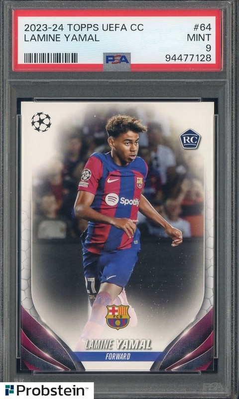 2023-24 Topps UCC Soccer Lamine Yamal #64 RC Rookie PSA 9 MINT