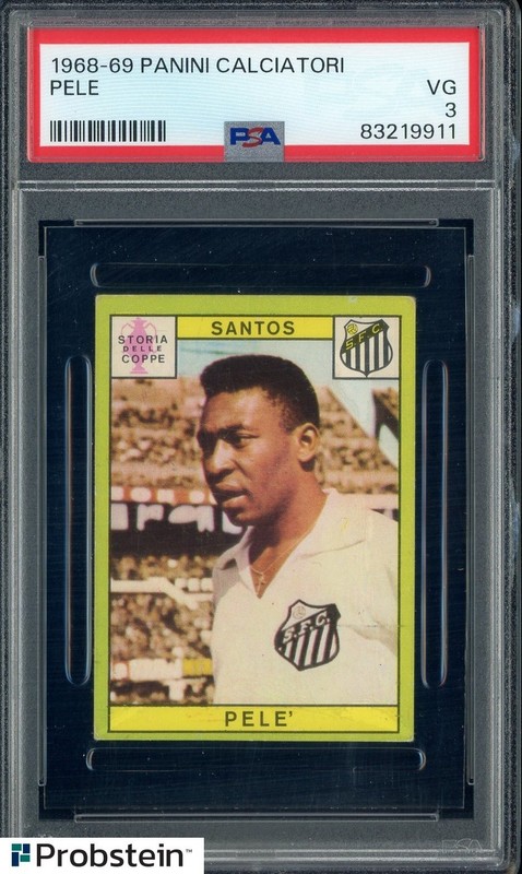 1968-69 Panini Calciatori Soccer Pele PSA 3 VG