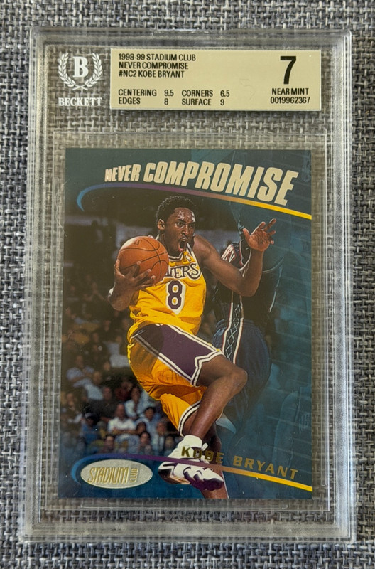 1998-99 Stadium Club Kobe Bryant Never Compromise #NC2 BGS 7 NEAR MINT - Lakers