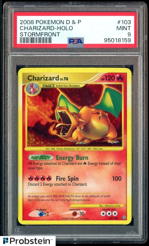 2008 Pokemon D & P Stormfront #103 Charizard Holo PSA 9 MINT
