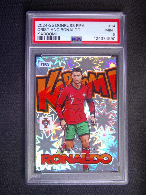 2024-25 Panini Donruss FIFA Cristiano Ronaldo #14 Kaboom Case Hit SSP PSA 9