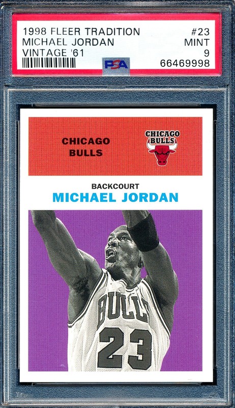 MICHAEL JORDAN 1998-99 FLEER VINTAGE PSA 9 MINT CARD #23!  PSA 10 = $2000!