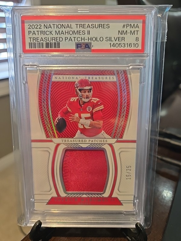 2022 National Treasures Treasured Patches PATRICK MAHOMES II #15/25! Jersey Matc