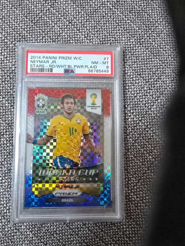 2014 Panini Prizm World Cup - Stars Neymar Jr #7 Red White & Blue Power Plaid...