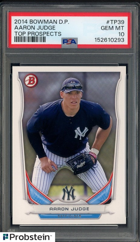 2014 Bowman DP Top Prospects #TP39 Aaron Judge Yankees RC Rookie PSA 10