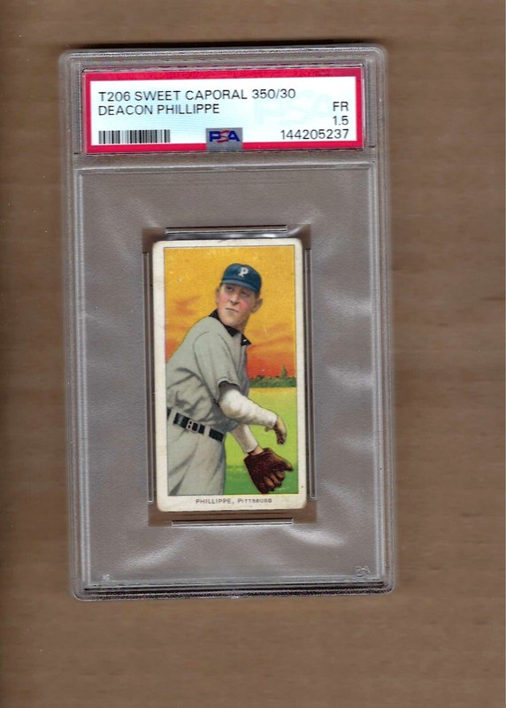 T206  SWEET  CORPORAL  350 / 30  DEACON  PHILLIPPE      PSA  1.5