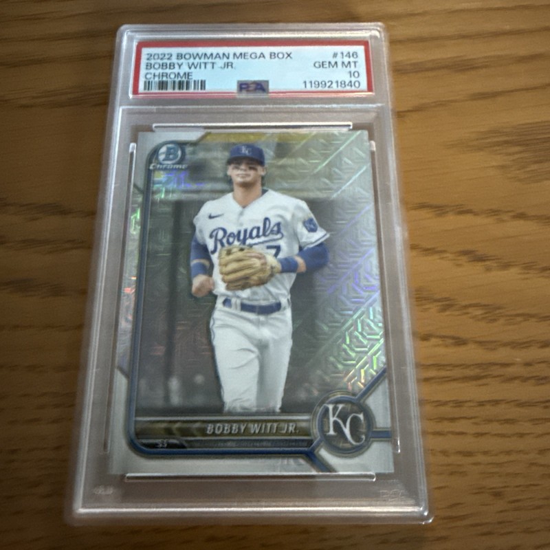 2022 Bowman Chrome Mojo Refractor Mega-Box Bobby Witt Jr #146 ROOKIE RC PSA 10