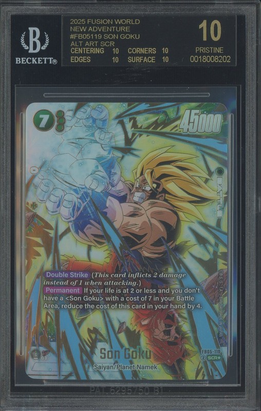 2025 Dragon Ball Fusion World #FB05-119 Son Goku ALT ART SCR BGS 10 BLACK LABEL