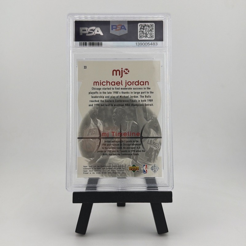 1998 Upper Deck MJx Michael Jordan Timepieces Red /2300 PSA 8