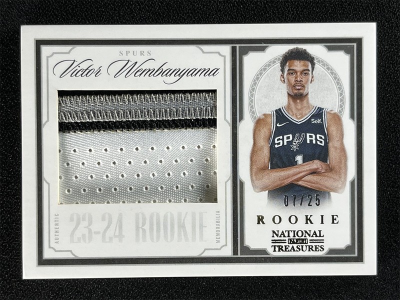 2023-24 Panini National Treasures Victor Wembanyama #RP9-VWB Patch RC Rookie /25