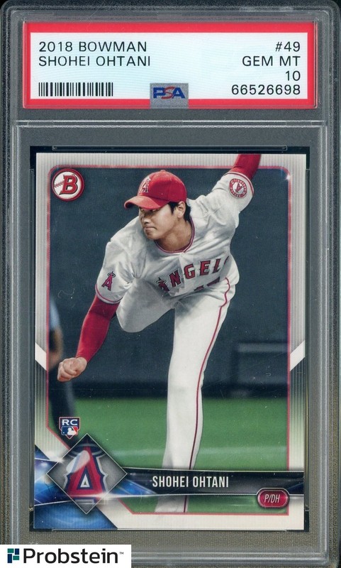 2018 Bowman #49 Shohei Ohtani Angels RC Rookie PSA 10 GEM MINT