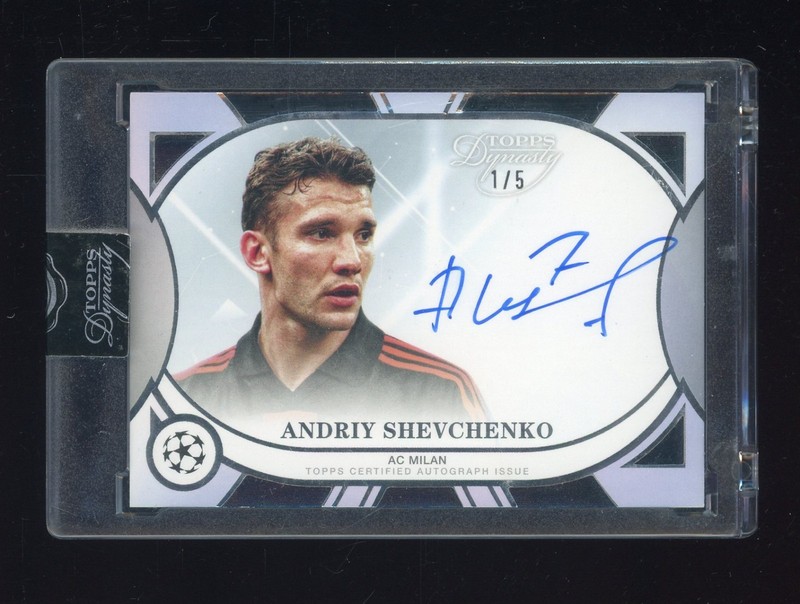 2024-25 Topps Dynasty UCC Soccer Andriy Shevchenko ON CARD AUTO 1/5