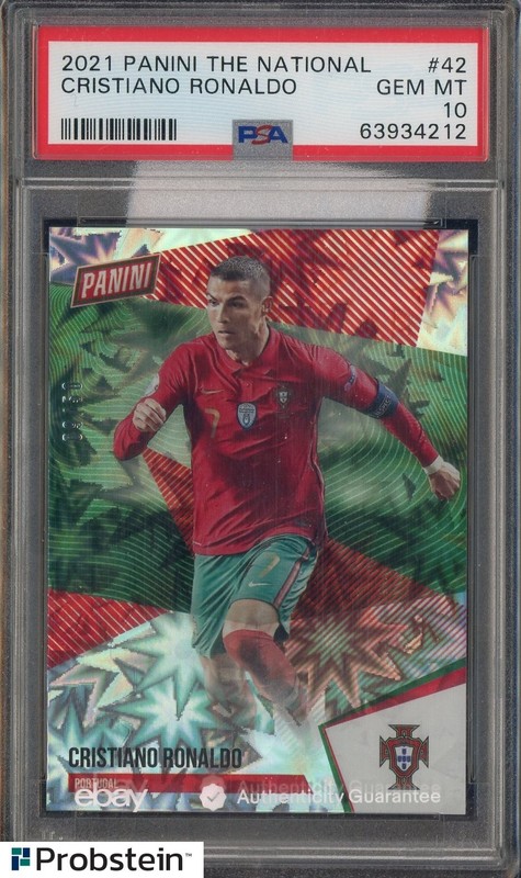 2021 Panini The National Soccer #42 Cristiano Ronaldo Portugal PSA 10