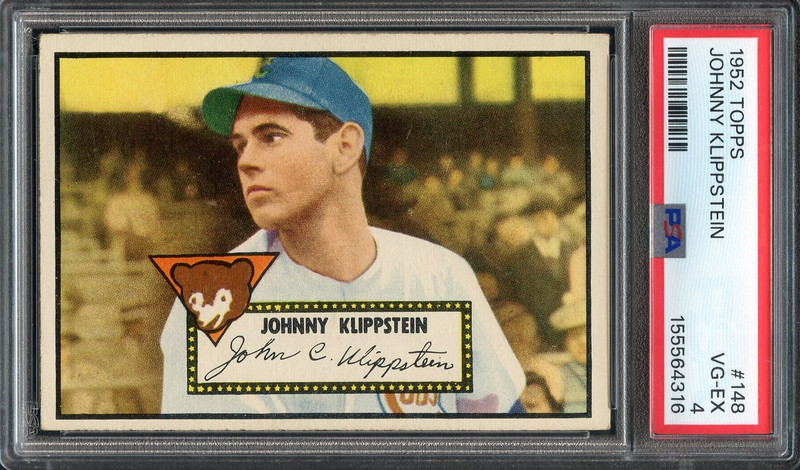 1952 Topps #148 Johnny Klippstein PSA 4 Chicago Cubs 4316