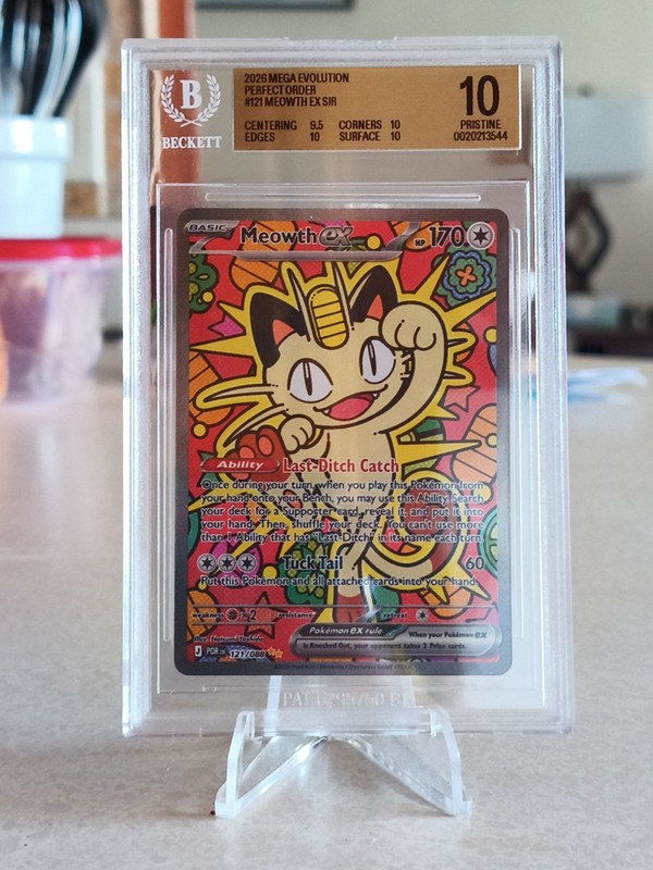 2026 Pokemon Perfect Order Meowth SIR 121 BGS PRISTINE 10 (NEW UPDATED SLAB 💎)