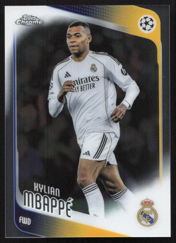 2025-26 Topps Chrome Uefa Club Competitions - Kylian Mbappe #112