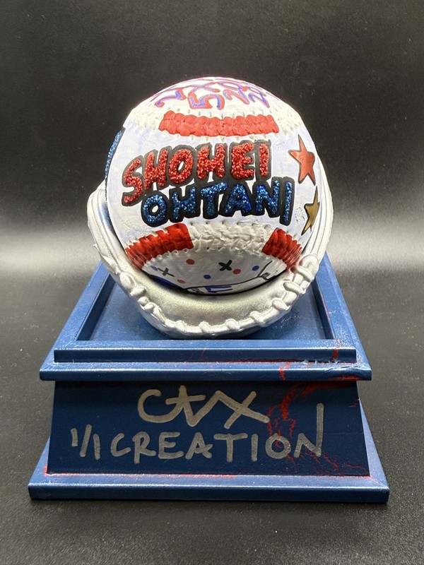 CARTER X 1/1 ART BASEBALL ARTIST AUTO SHOHEI OHTANI DODGERS MVP WORLD SERIES