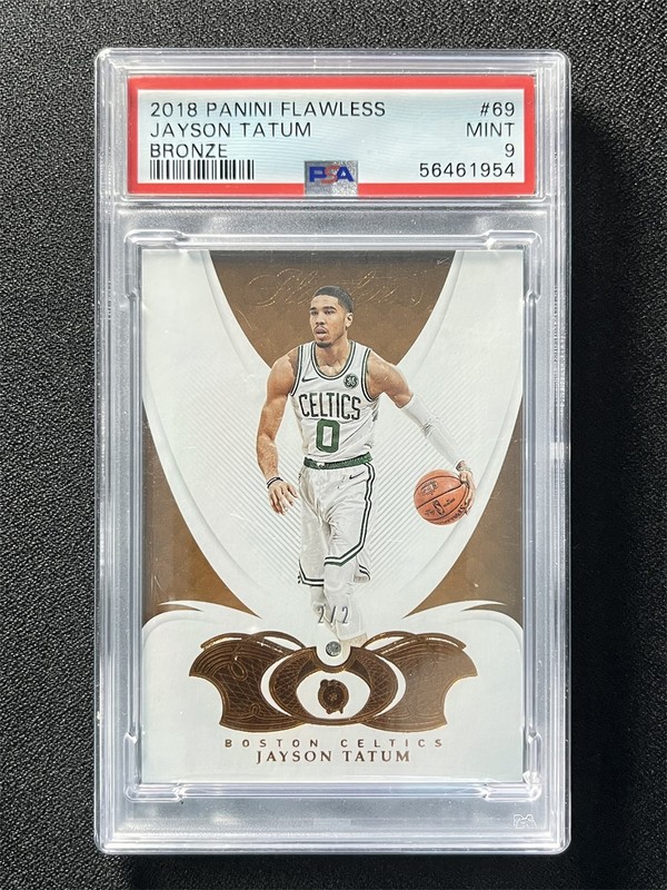2/2 ≈1/1 ! 2018-19 Panini Flawless Jayson Tatum #69 Bronze Diamond PSA 9 POP 1