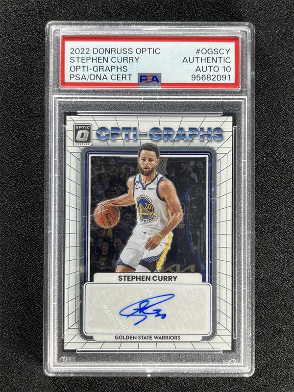2022-23 Donruss Optic Stephen Curry Opti-Graphs Warriors /25 PSA 10 Auto POP 1