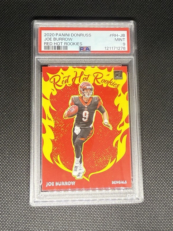 2020 Panini Donruss - Joe Burrow Red Hot Rookies Bengals PSA 9