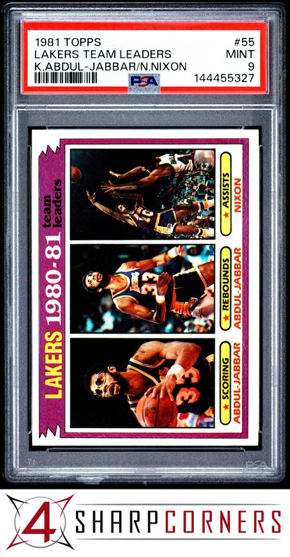 1981 TOPPS #55 KAREEM ABDUL-JABBAR LAKERS HOF PSA 9