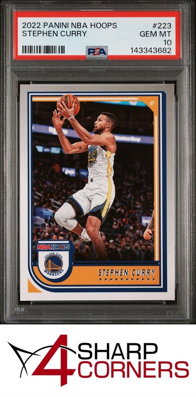 2022 PANINI NBA HOOPS #223 STEPHEN CURRY WARRIORS PSA 10