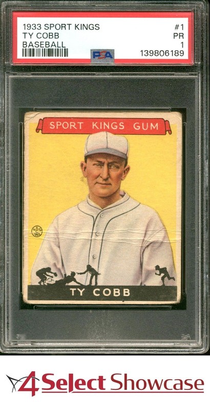 1933 SPORT KINGS BASEBALL #1 TY COBB HOF PSA 1