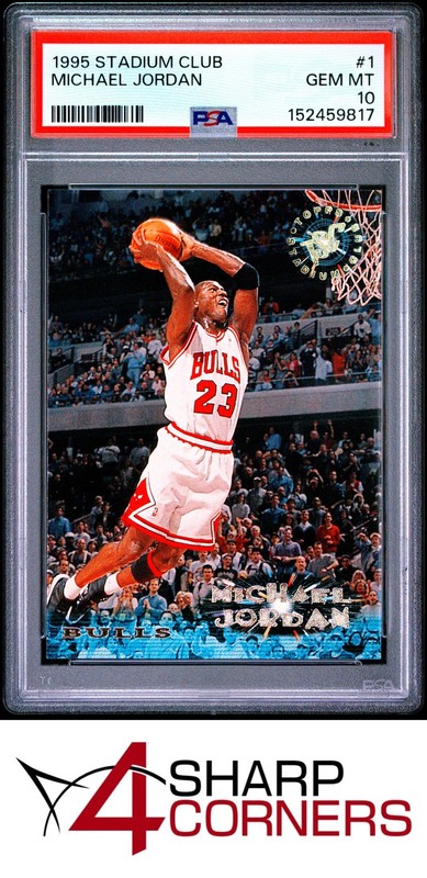 1995 STADIUM CLUB #1 MICHAEL JORDAN BULLS HOF PSA 10