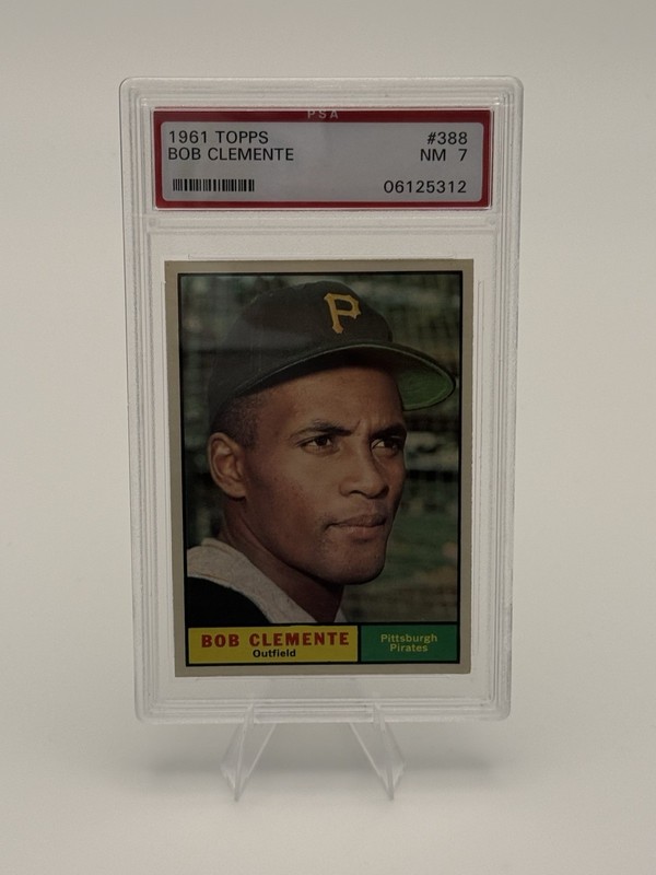 🔥 Topps 1961 Roberto Clemente #388 PSA 7 Called Bob on Card Pirates MLB 💎