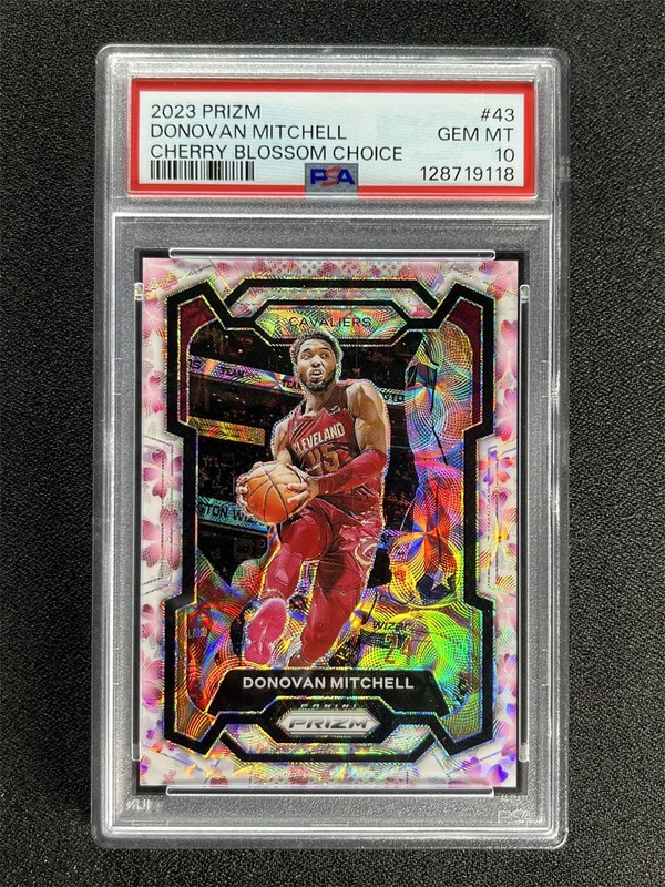 20/20 ≈1/1 ! 2023-24 Prizm Donovan Mitchell #43 Choice Cherry Blossom PSA 10 MT