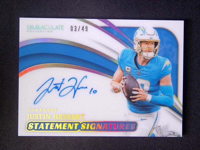 2024 Panini Immaculate Justin Herbert Statement Signatures Auto /49