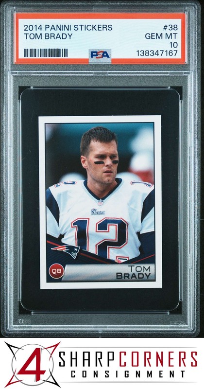 2014 PANINI STICKERS #38 TOM BRADY PATRIOTS POP 6 PSA 10