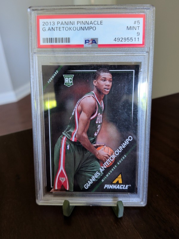2013 PANINI PINNACLE #5 GIANNIS ANTETOKOUNMPO ROOKIE RC PSA 9