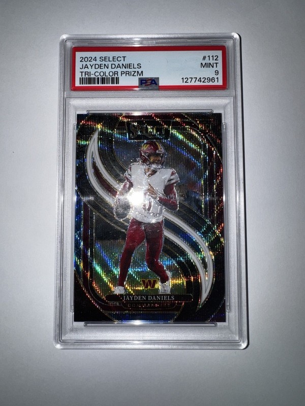 2024 Panini Select Jayden Daniels Tri-Color Prizm Rookie #112 /249 PSA 9 COMMAN…