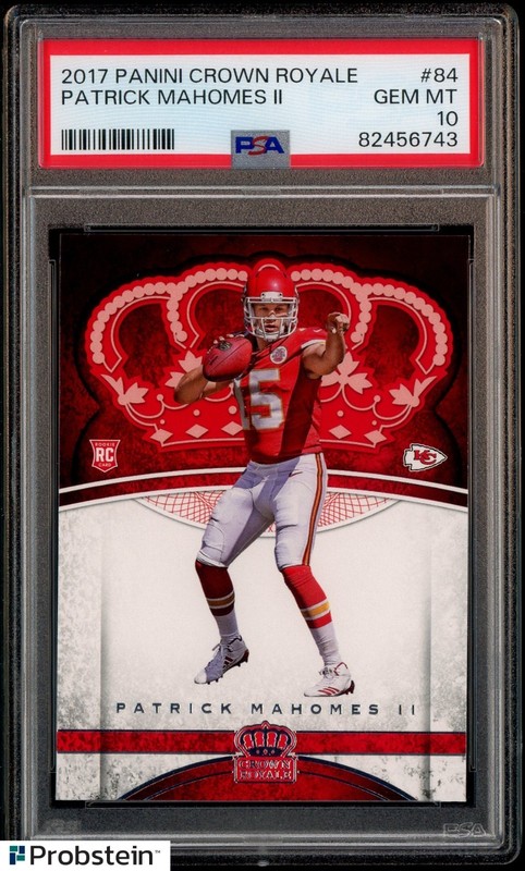 2017 Panini Crown Royale #84 Patrick Mahomes II Chiefs RC Rookie PSA 10 GEM MINT