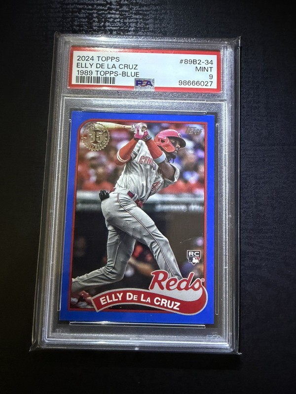 PSA 9 Elly De La Cruz Rookie 2024 Topps Series 2 1989 Topps Baseball Blue Reds