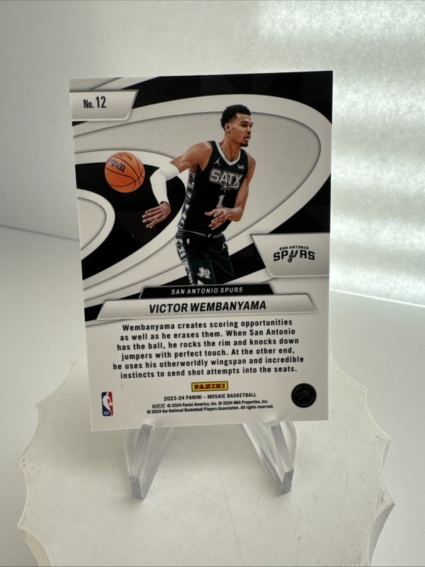 2023-24 Mosaic Give And Go Rookie Victor Wembanyama #12. Insert Spurs view 2
