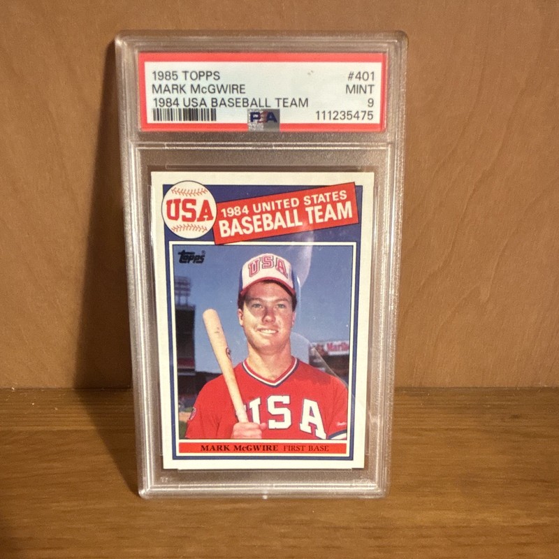 Topps 1985 Topps Mark McGwire #401 USA Baseball Team PSA 9 Rookie Card