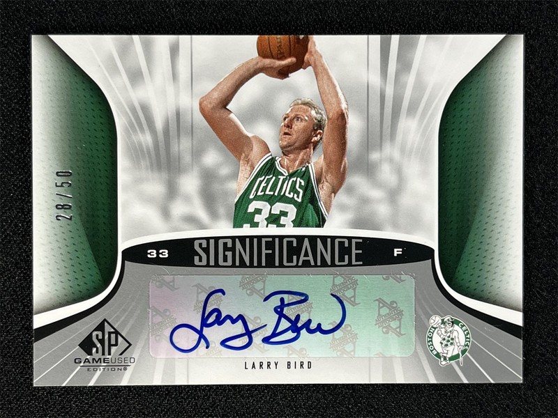 2006-07 Upper Deck SP Game Used Larry Bird #SA-LB Significance Auto Celtics /50