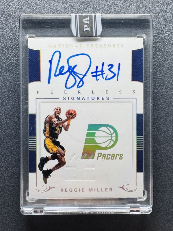2017-18 Panini National Treasures Reggie Miller Peerless Auto Black Box 1/1 1of1