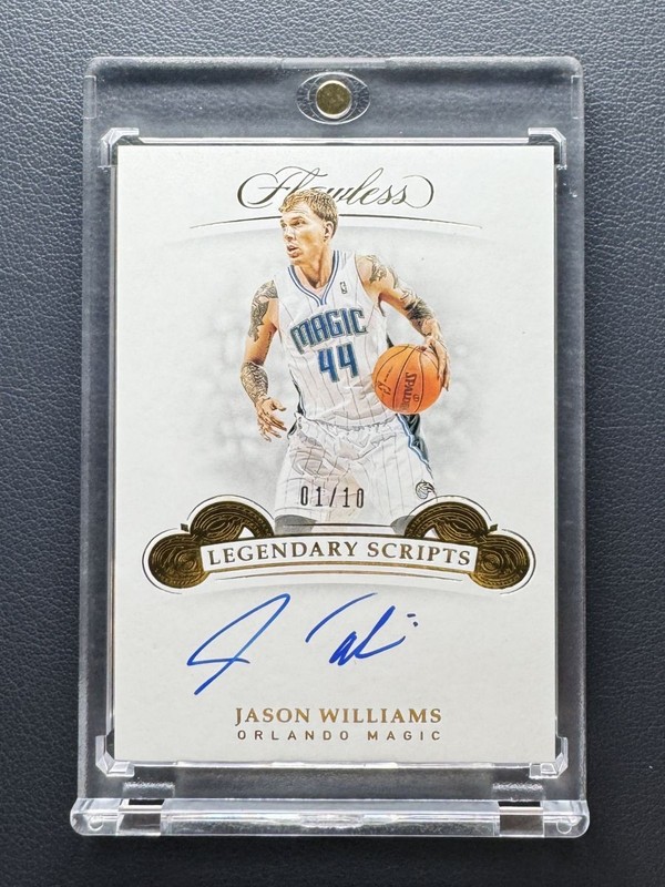 2018-19 Panini Flawless Jason Williams Legendary Scripts GOLD Auto 01/10≈1/1
