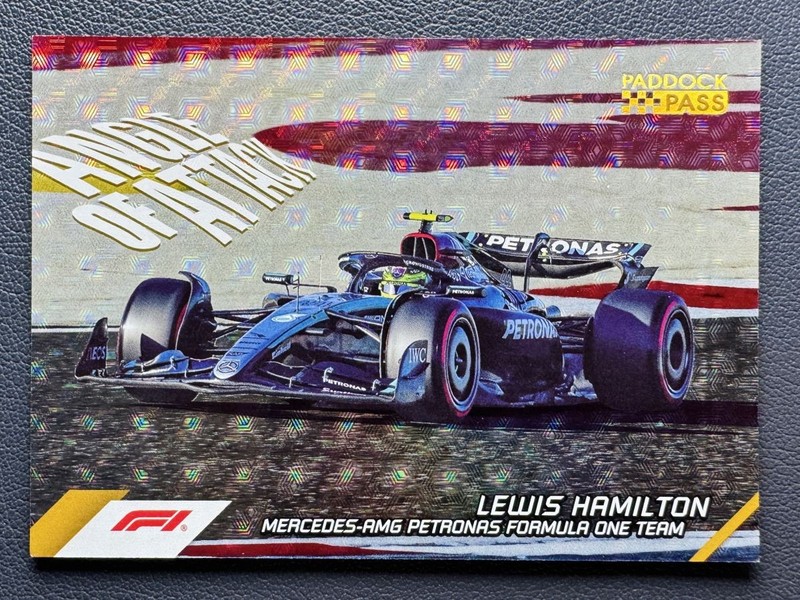 2024 Topps Paddock Pass F1 Lewis Hamilton Attack Superfractor Gold Rainbow 1/1