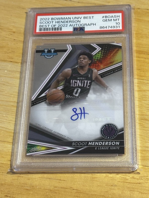 PSA 10 2022 Bowman Best Scoot Henderson Autograph #BOA-SH