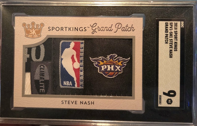 2018 Sport Kings Grand Patch Steve Nash NBA Logoman Suns Logo Tag Patch 1/1 SGC